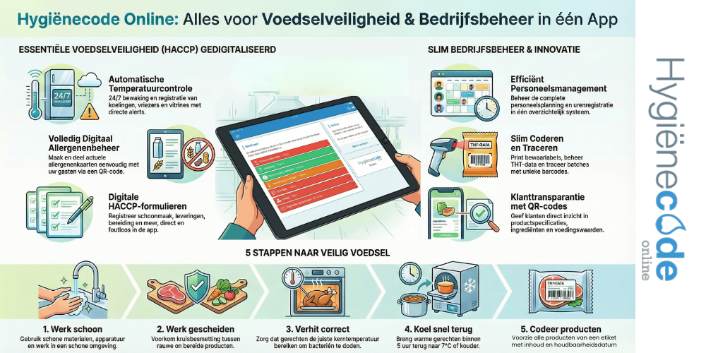 Hygiënecode Online app voor digitale HACCP-registratie